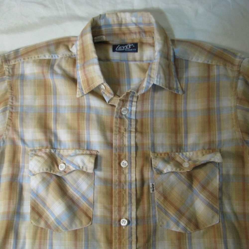 Vintage Levi's Plaid Button Down Western Shirt